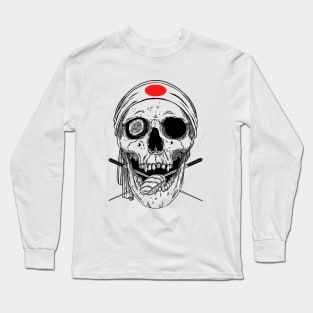 Kawaii Japanese Anime Skeleton Sushi Halloween Long Sleeve T-Shirt